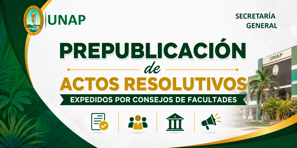 Prepublicación de actos resolutivos expedidos por los Consejos de Facultades
