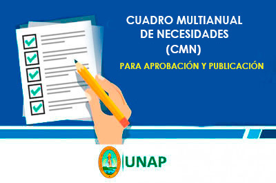 Anexo 2: Cuadro Multianual de Necesidades para aprobación y publicación