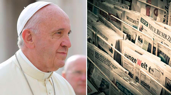 Medios de comunicacion en la opinion del papa Francisco